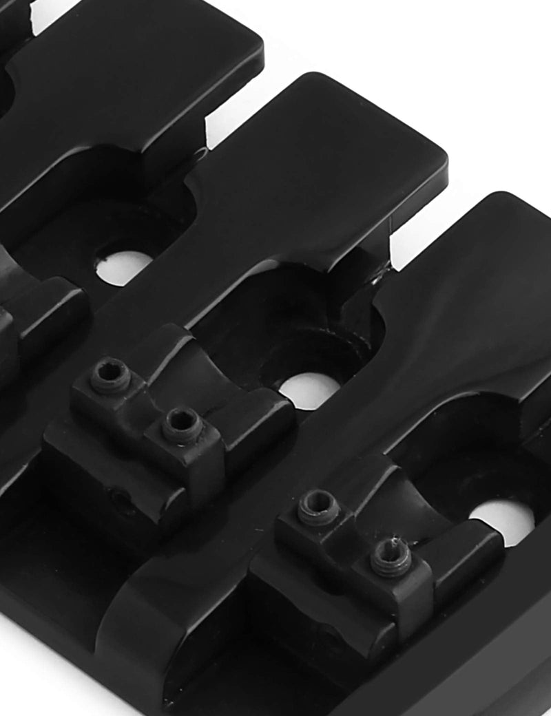 [AUSTRALIA] - 4 String Bass Bridge A Style Top Load Tailpiece with Zinc Saddles for Electric Jazz Bass P Bass Black High Mass. 