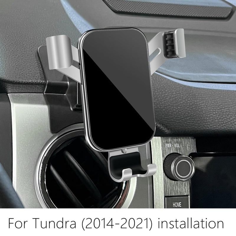 Car Phone Holder for Toyota Tundra 2014 2015 2016 2017 2018 2019 2020 2021 Auto Interior Accessories Best Cell Phones Mount Cellphone Mobile Cradle Charging Navigation Bracket Air Vent Stand for Toyota Tundra 2014-2021