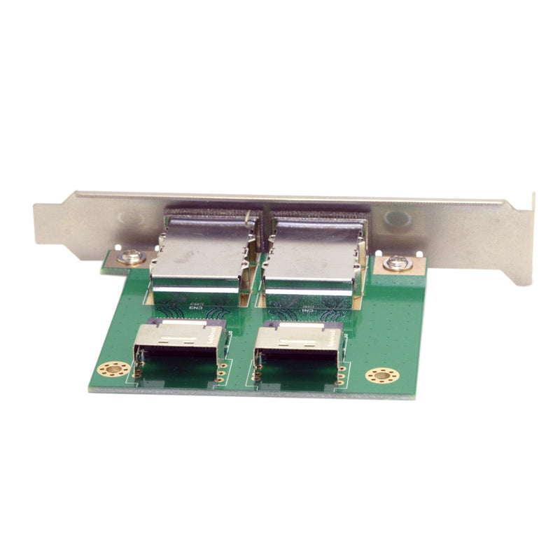 [AUSTRALIA] - Cablecc Dual Ports Mini SAS SFF-8088 to SAS 36Pin SFF-8087 PCBA Female Adapter with PCI Bracket SFF-8087 TO SFF-8088 