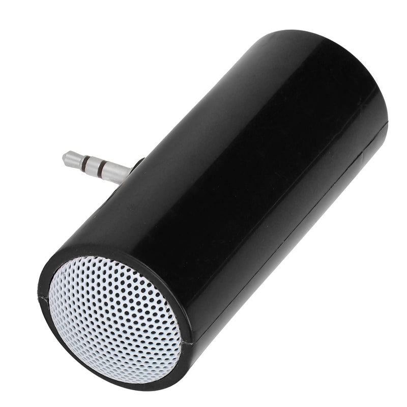 PUSOKEI Mini Portable Speaker, Wireless Plug in Speaker with Clear Bass 3.5mm AUX Audio Interface, Plug and Play for Smartphone Tablet Computer MP3 and MP4(Black) black