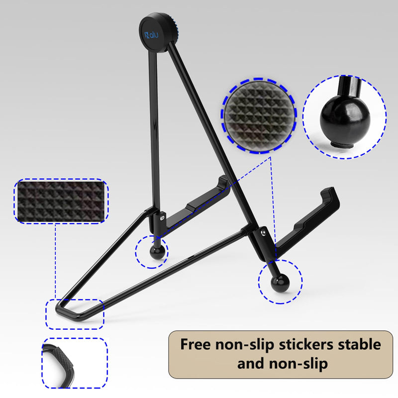 nalu Upgraded Foldable Guitar Stand, A-Frame Metal Folding Holder – Portable & Durable Floor Tripod for Acoustic/Electric Guitar, Bass, Banjour (Large) Large