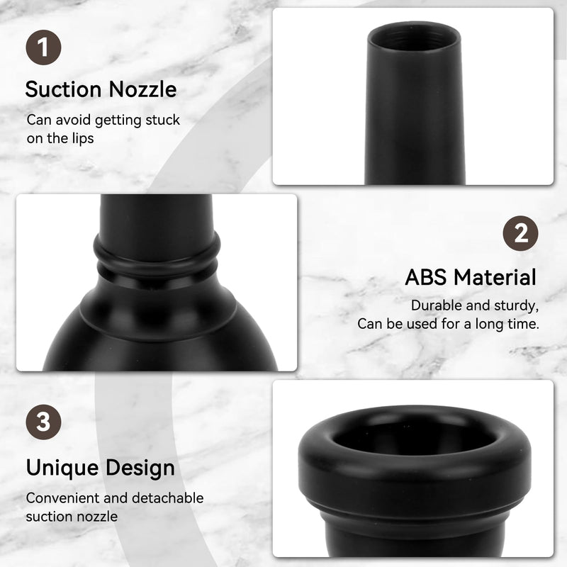 Trombone Mouthpiece MT‑22 Plastic Trumpet Mouthpiece Tenor Mouth Piece Baritone Mouthpiece Trombone Mouth Piece Tuba Mouthpieces Gift for Trombone Players(Black)