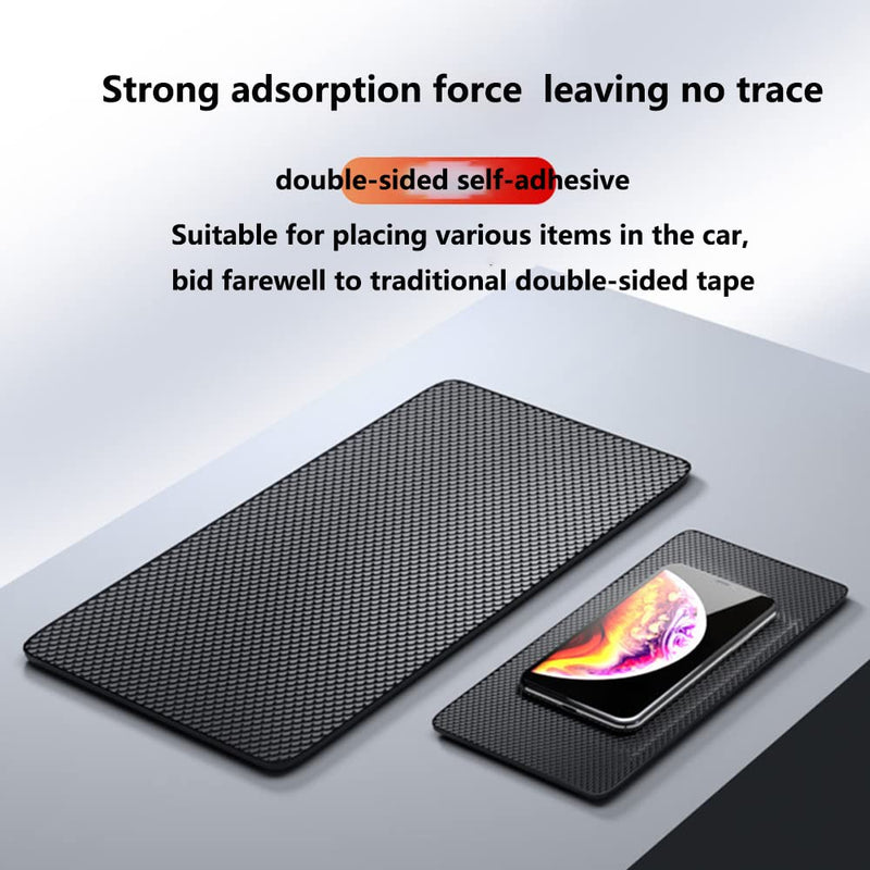 Extra Large & Thick Sticky Anti-Slip Pad for Car Dashboard, Universal Non-Slip Grip Cell Phones, Sunglasses, Keys, Decoration Gadgets Mat for Car/Home/Office (The Grid Model) The grid model