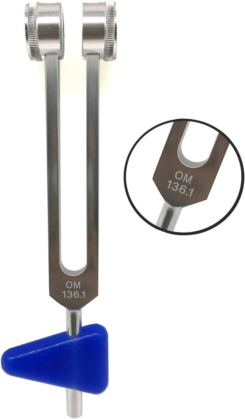 [AUSTRALIA] - OM 136.1 Hz Tuning Forks for Healing Chakra Tuning Forks Weighted Angel Tuning Forks Medical Sonic Slider Tuning Fork 136.1hz Frequency Generator for Healing Yoga 
