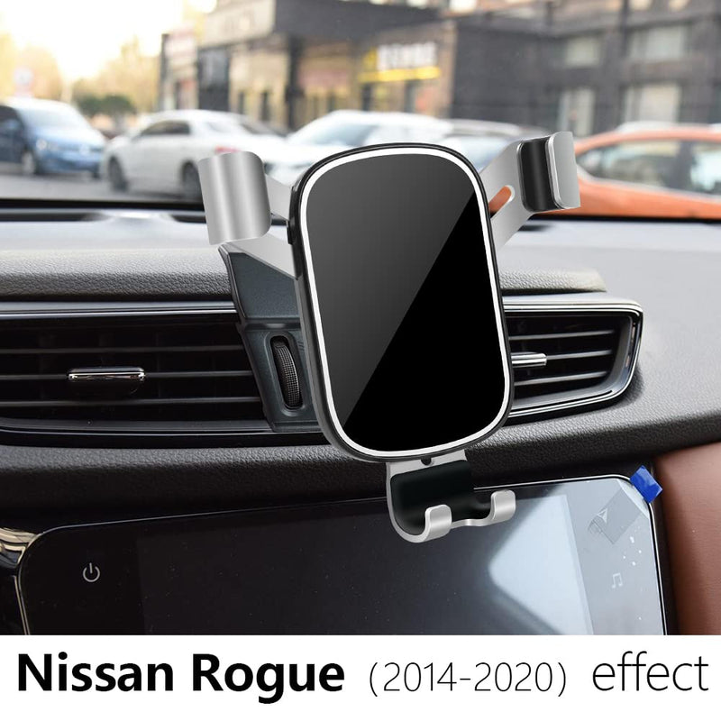 LUNQIN Car Phone Holder for Nissan Rogue SUV 2014-2020 & Nissan Rogue Sport 2017-2022 Auto Interior Accessories Cell Phones Mount Cellphone Mobile Cradle Charging Navigation Bracket Air Vent Accessory