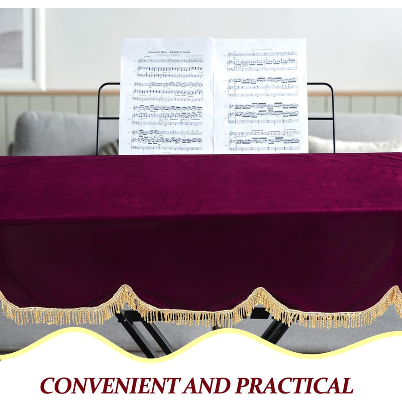 Vaguelly 88-Key Electronic Piano Cover Keyboard Dust Protector Velvet Piano Keyboard Cover for Electric and Instruments