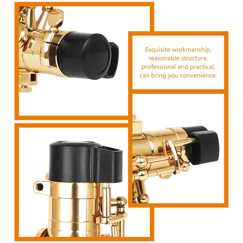 Sax End Plug Alto Saxophone Abs Black Plug Anti-key Bump Cap Replacement for Saxophone End Cap for Saxophone Sax End Cover Bent Neck Black Protector Saxophone End Plug
