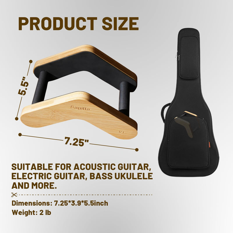 Guitar Stand,Solid Acoustic Guitar Stand With non-slip rubber to protect guitar for Acoustic Guitar,Metal Guitar, Electric Guitar, Bass, Ukulele, Banjo