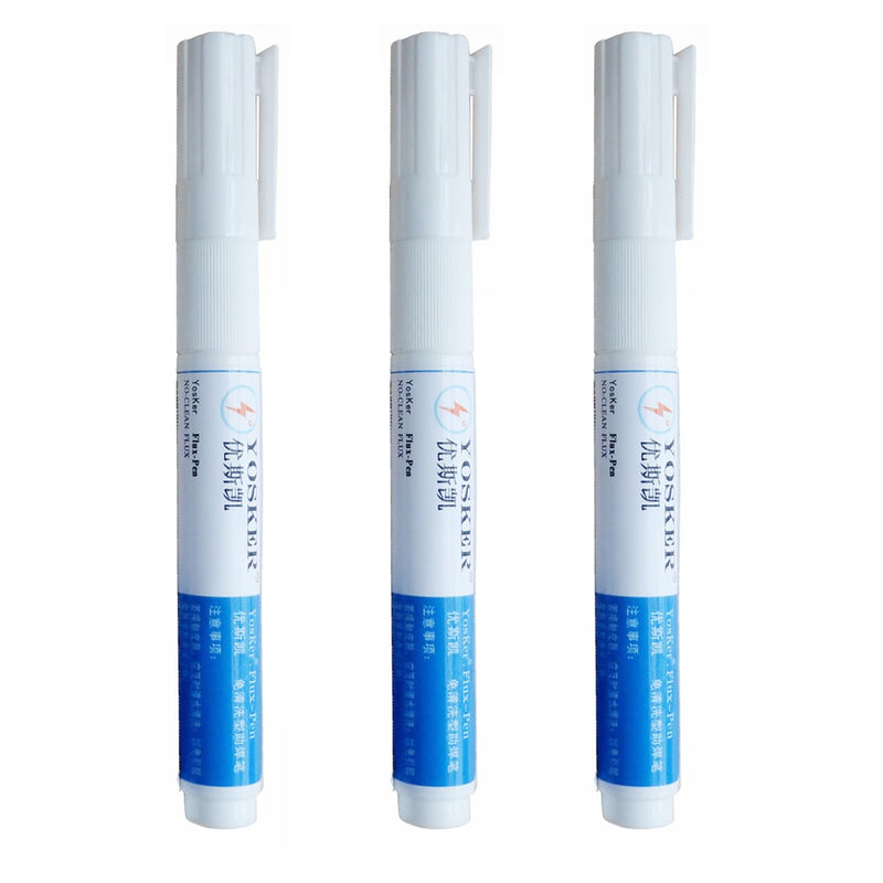 3 Pieces No Clean Solder Pen Rosin Solder Pen for Electronics Tabbing Wiring Soldering Welding Circuit Board Maintenance Liquid Solder Pen Solder Braid Liquid Solder Flow