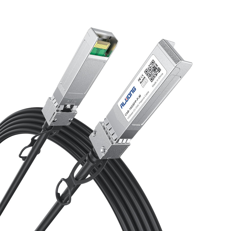 4-Pack 2m/6.56ft 10G Direct Attach Copper Cable, SFP+ Passive Twinax DAC Cable for Cisco SFP-H10GB-CU2M, Ubiquiti, Arista, D-Link, Intel, Meraki, Mikrotik, Netgear, TP-Link etc. 4-Pack Black