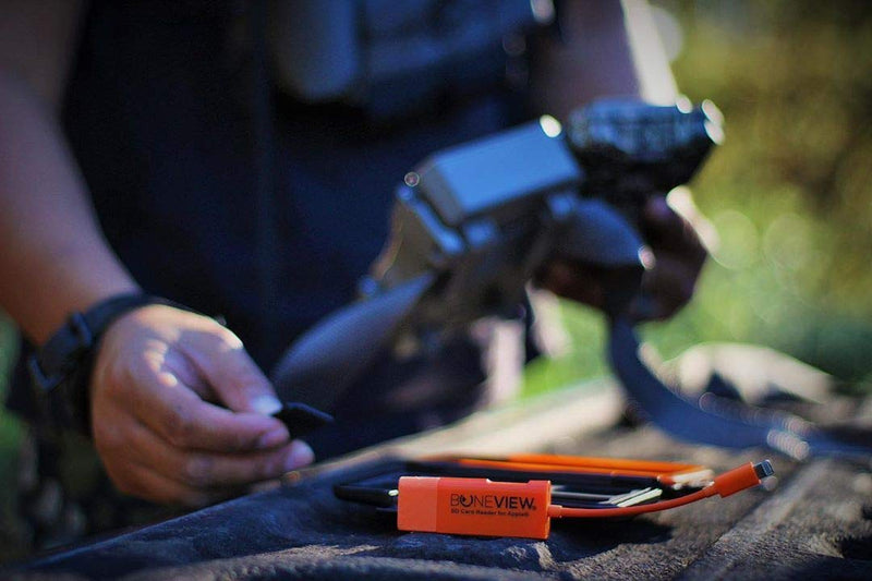 Trail Camera Viewer for iPhone, Corded SD Memory Card Reader Plays Video & Photo on All Latest Apple iOS iPad and iPhone Models