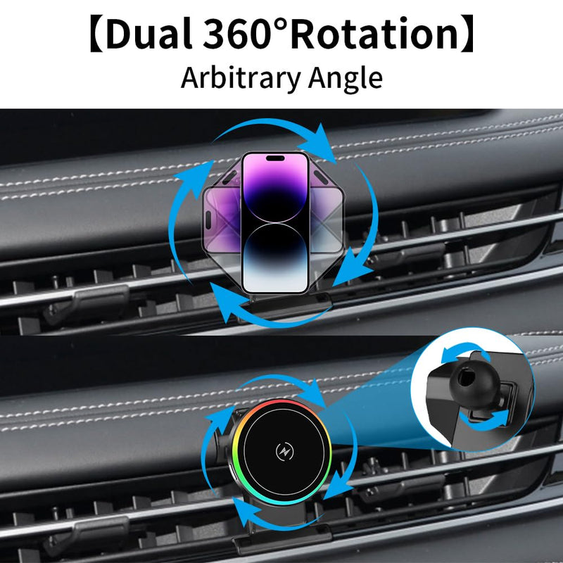 Car Magnetic Phone Mount for INFINITI QX60 2022 2023 2024 2025 2026 Auto Interior Accessories Best Cellphone Holder Fast 15W Wireless Charger Cell Phones Charging Screen Stand Vehicle Accessory