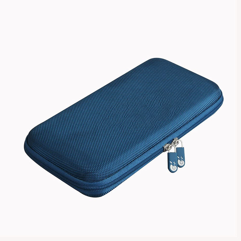 Hermitshell Hard Travel Case for Samsung T7 Portable SSD 1TB 2TB 500GB USB 3.2 External Solid State Drive (Case for 3 Hard Drives, Dark Blue) Case for 3 hard drives