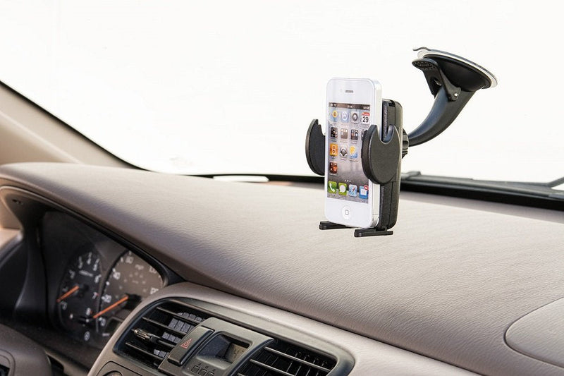 ARKON Windshield and Dash Car Phone Holder Mount & Replacement Upgrade or Additional Windshield Suction Mounting Pedestal with Flexible Gooseneck Dual T Pattern Compatible
