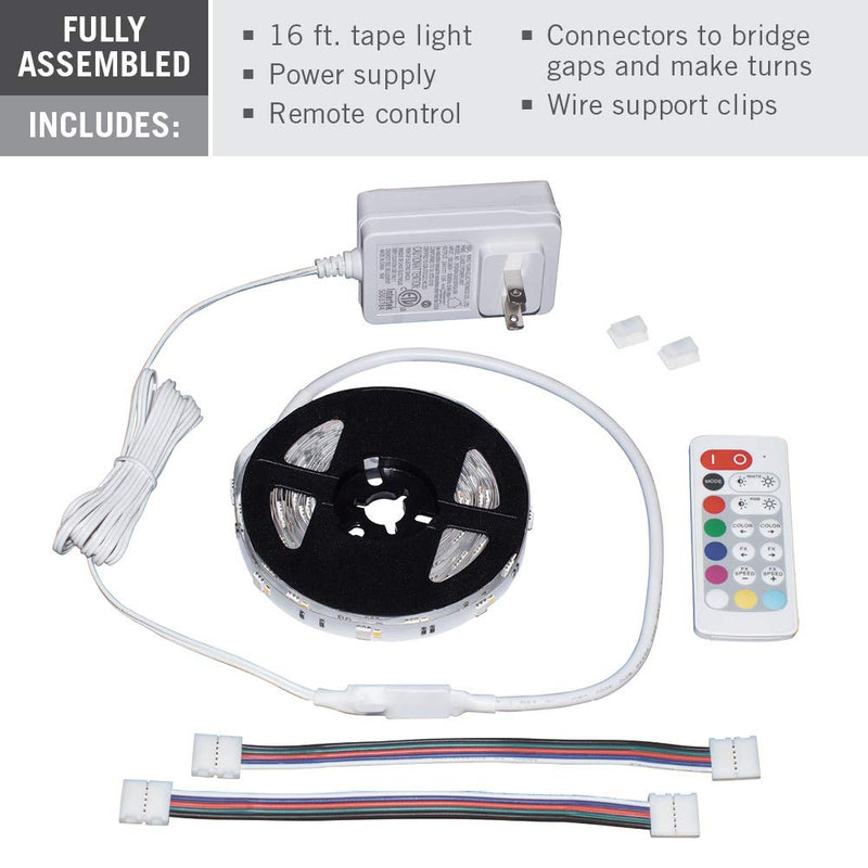 Armacost Lighting 423501 Multi-Color + White LED Tape Light Kit Multicolor Multi Color + White
