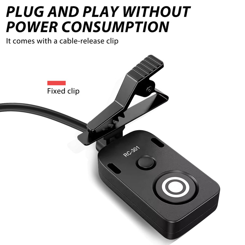 [AUSTRALIA] - Small Release Shutter Remote Control Cable RC-301 S2 for Sony Support Video Camera Cable a7m4 a7r4 a7r2 r3 m2 a9 a1 a6600 a6500 (30cm/12in) 