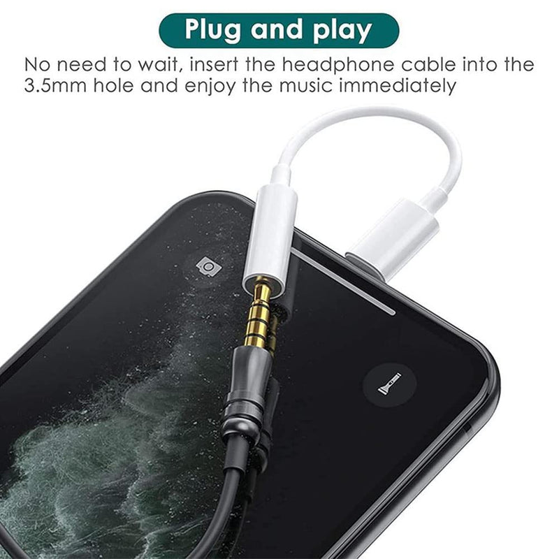 [Apple MFi Certified] 2 Pack for iPhone 3.5mm Headphones Adapter, Lightning to 3.5 mm Headphone/Earphone Jack Converter Audio Aux Adapter Dongle Compatible with iPhone 14 13 12 11 Pro XR XS Max X 8 7…