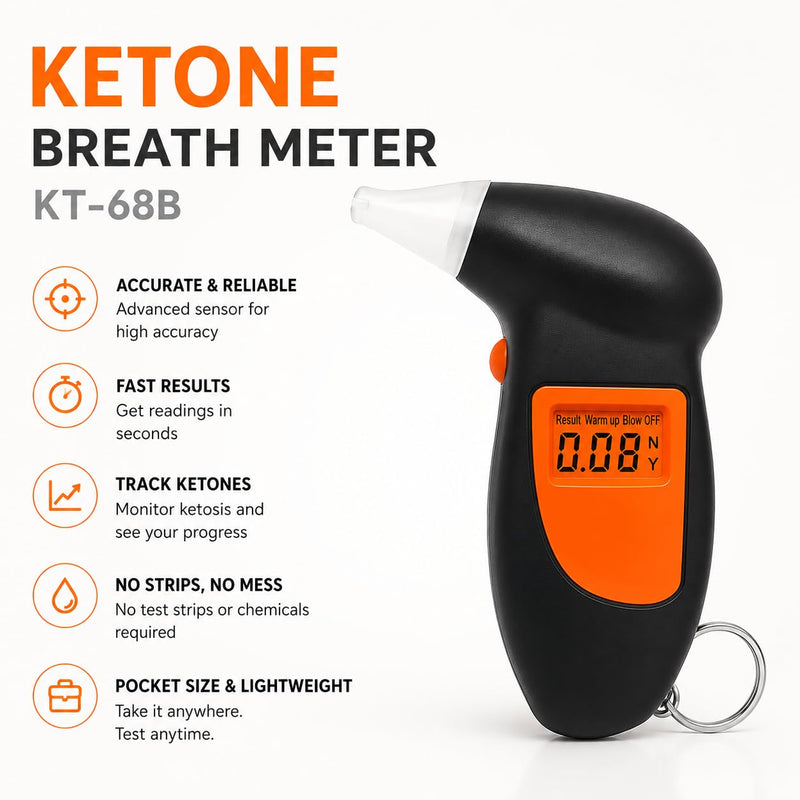 Reflex Smart Ketone Breath Meter | Cheaper Than Test Strips | Ketone Analyzer | Ketone Meter Monitor | Real-Time Fat Burning Rate | Fitness Tracking | Free Apps