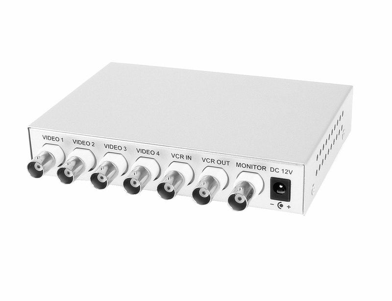 4CH Color Video Quad Splitter, CCTV DVR Camera Video Splitter Processor Switch System