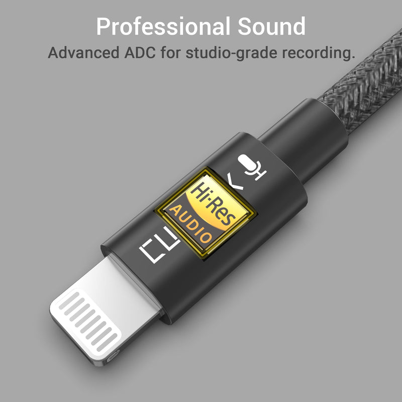 Cubilux XLR Female to Lightning Microphone Cable for Recording, Karaoke, XLR Dynamic Microphone/XLR Lapel Microphone to Lightning braided cable for iPhone 14/13/12 pro max, iPad 9/8/7, iPod, 2m/6.5FT