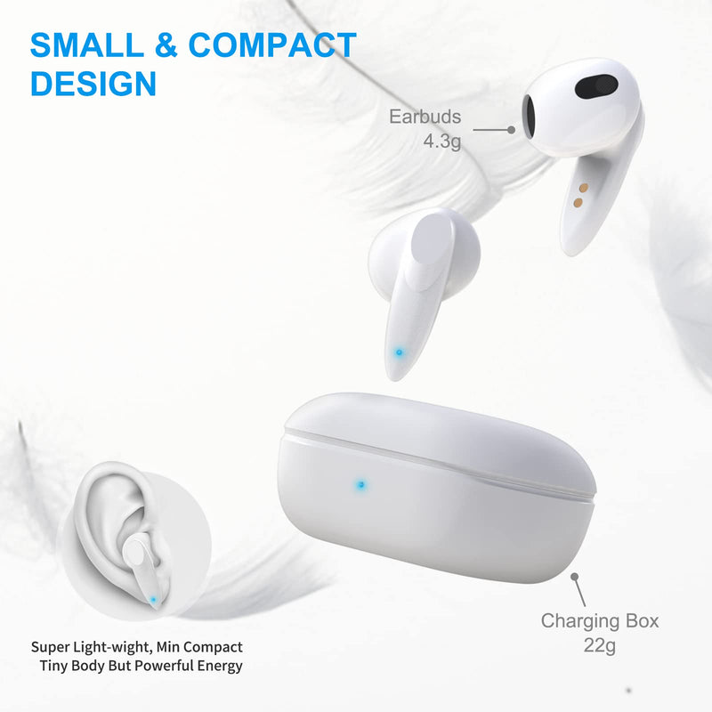ACAGET Pink Wireless Headphones for iPhone 15 Pro Max 14 13 12 11 & Pocket Size Lightweight Bluetooth 5.3 Wireless Headphone with HD Mic Noise Canceling Android Earphones for Sumsung Galaxy Google