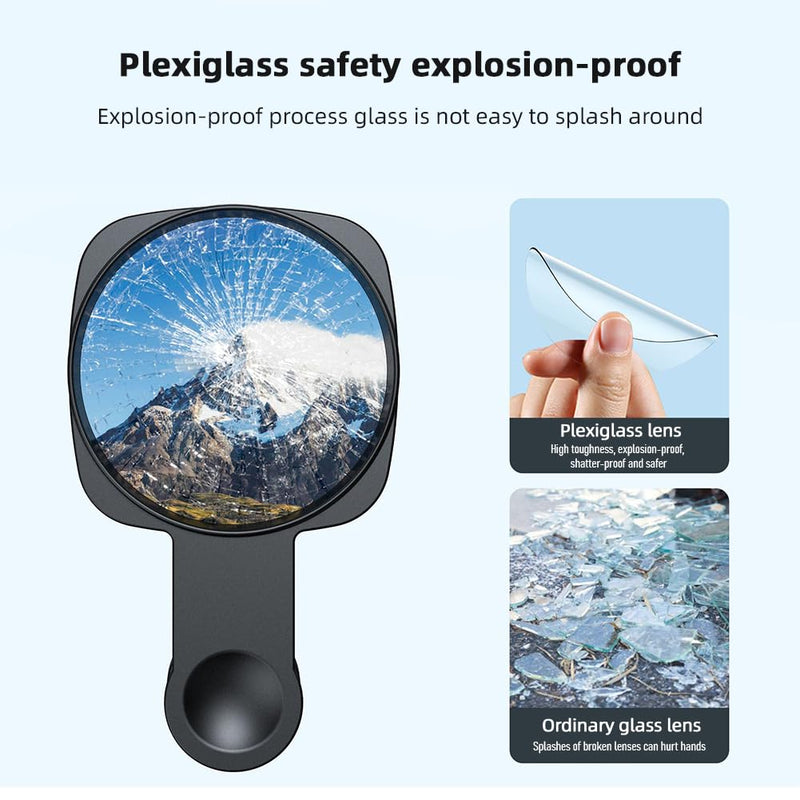 Selfie Mirror Compact Phone Mirror Universal Phone Clip for iPhone 15/14/13/12 Android Samsung Smartphone Selfie Vlog Accessories
