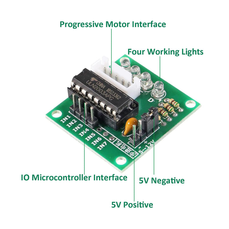 AEDIKO 2 Sets 28BYJ-48 ULN2003 5V Stepper Motor + ULN2003 Driver Board