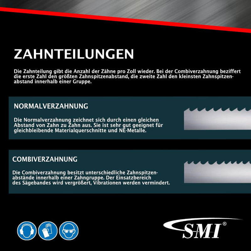 SMI Swiss Made Industries GmbH Set of 2 Bandsawblades Bi-Metal M42 1335 x 13 x 0.65 mm, 14 TPI e.g. suitable for Femi, Berg & Schmid, Flex, Alfra, Flott, Metallkraft Band Saw Blade