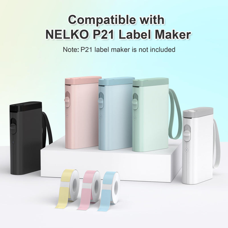[AUSTRALIA] - Nelko Genuine P21 Label Maker Tape, Adapted Label Print Paper, 14x40mm (0.55"x1.57"), Standard Laminated Office Labeling Tape Replacement, Multipurpose of Home, Office, 180 Labels/Roll, Transparent 0.55"x1.57"(14mmx40mm)-1 Roll 