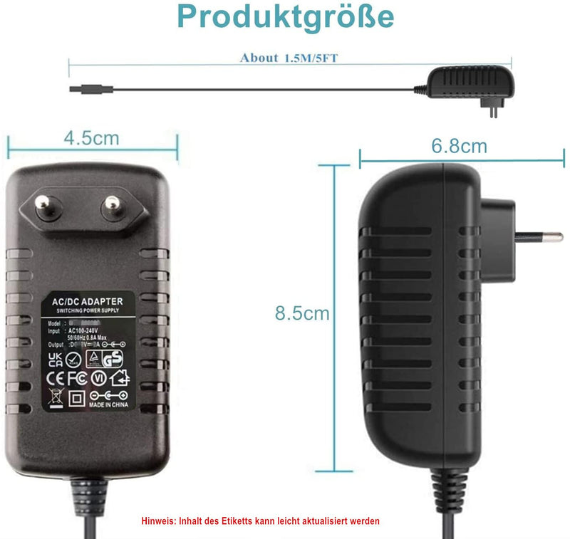 ZUOKENZU AC Adapter 12 V 2 A Power Supply AC 220 V to DC12 V 500 mA 1000 mA 1500 mA 2000 mA Power Driver 5.5 mm with 8 DC Plug Adapters Inverter Charger Transformer AC-DC Adapter (DC12V~2A) DC 12 V - 2 A