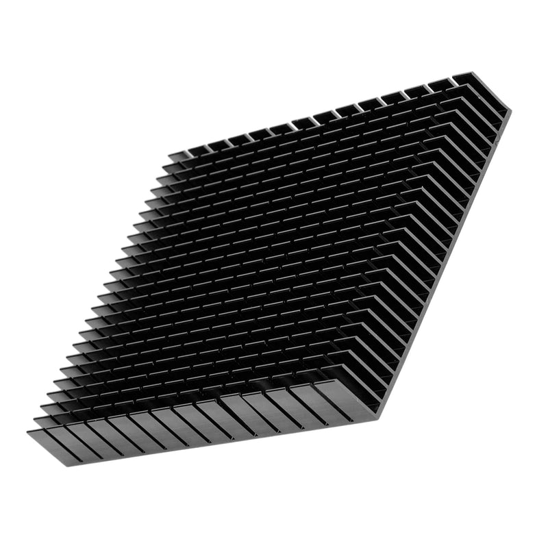 Eujgoov Aluminium Heat Sink, 150 x 120 x 20 mm, Heatsink Cooling for CPU Power Amplifier PCB Board (Black)