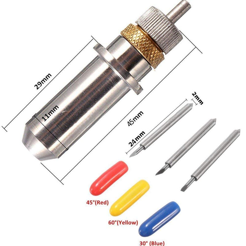GAOHOU 15pcs 30/45/60 Degree Vinyl Cutter Blade for Roland Cutting Plotter with Blade Holder - Tool Accessories Drill Bits - 15 x Blades for Cutting Plotter