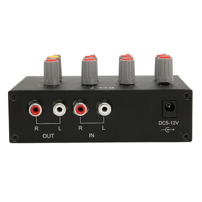 7 Band Sound Equalizer with 3.5mm Interface, Dual Channel Digital Equalizer, Aluminum Alloy Material for Car Stereo System