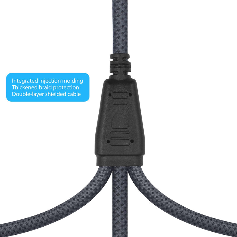 5FT XLR 1 Female to 3 Male Y Splitter Cable,3 Way XLR Splitter Balance 1 Female to 3 Male Audio Cable for Mixer Microphone-One Microphone Connects 3 interfaces 1 Pack 5Feet XLR 1 F To 3 M