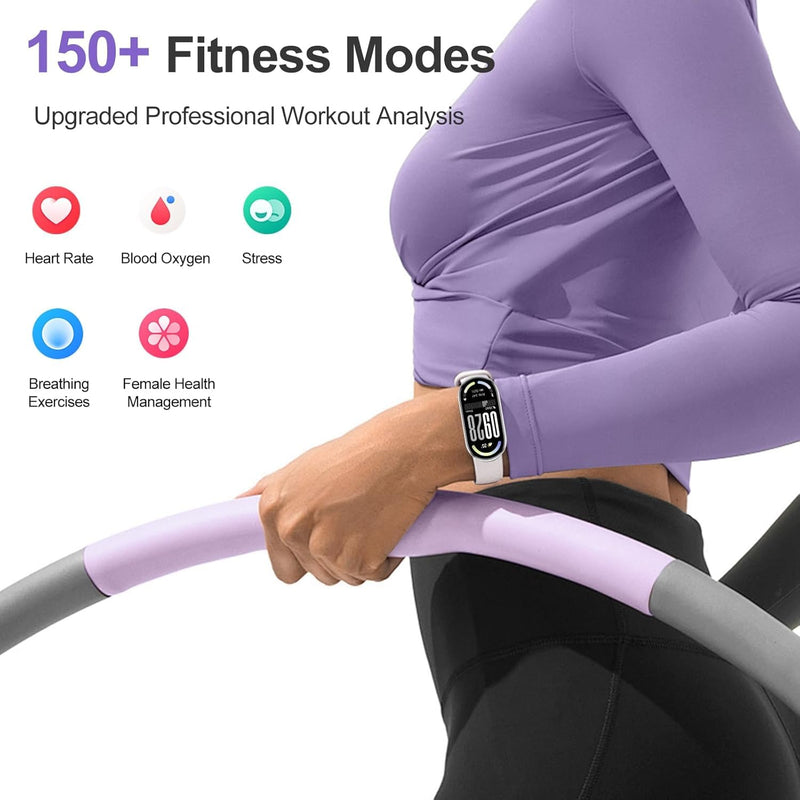 Xiaomi Mi Smart Band 10(2025) - Ceramic Edition - 1.72" AMOLED Display | 21 Days Battery Life | Touchscreen, Multi-Sport Tracker, Activity Tracker, Heart Rate Monitor | BT5.4 - Pearl White Ceramic White