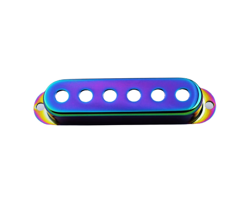 Guyker 3Pcs Single Coil Guitar Pickup Covers (52mm Pole Spacing), Copper Pickup Mounting Ring Set Guitar Accessories Replacement Part, (PS001, Chameleon Rainbow) PS001, Chameleon Rainbow