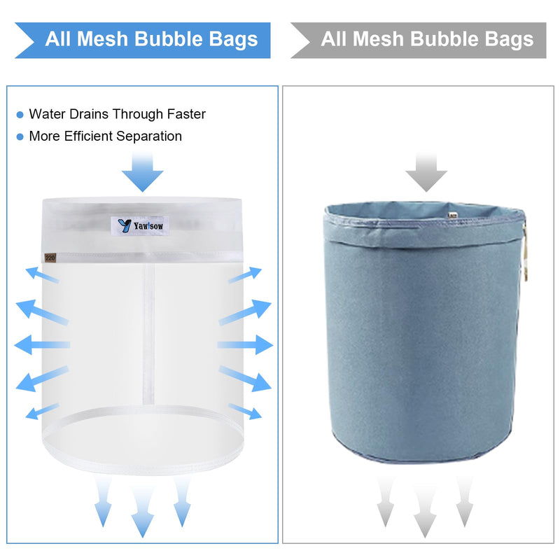 Bubble Bag 2 Gallon 220 Micron All Mash Bubble Hasch Bags Essence Extraction Bag Kit Filter Bag Zipper Bag Suitable for Herb Extraction and Production of Hash by Ice Extraction