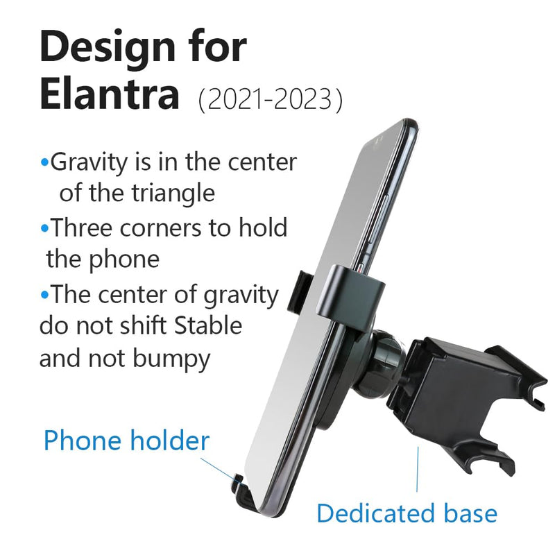 Car Phone Holder for Hyundai Elantra 2021 2022 2023 2024 2025 2026 SE SEL N Line Limited Elantra Hybrid Auto Accessories Navigation Bracket Interior Decoration Mobile Cell Phone Mount case