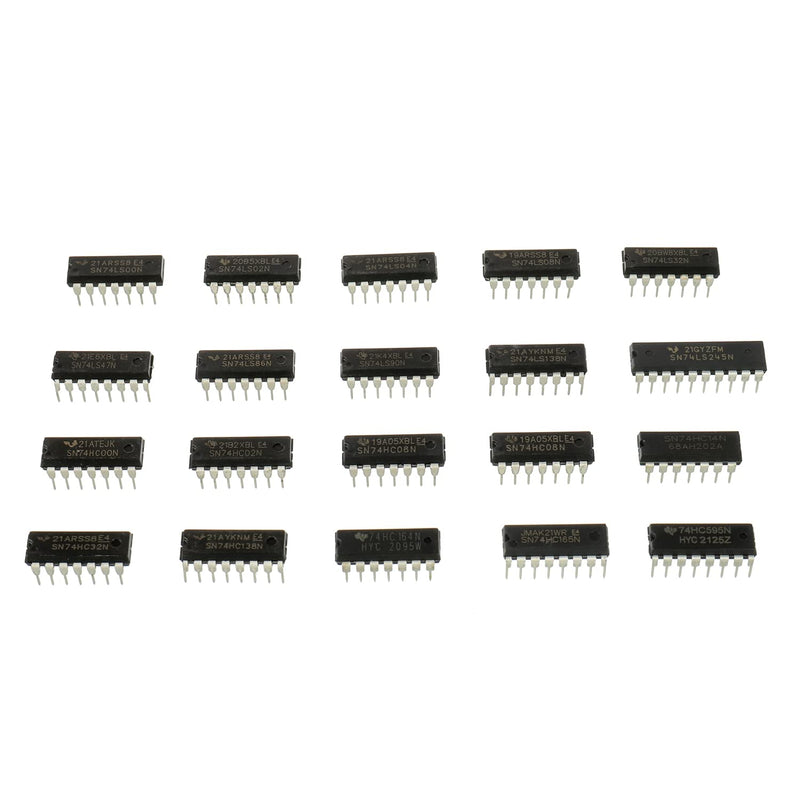 BOJACK 20 Values 50pcs SN74LS and SN74HC Series Low Power Logic IC Chip Assortment Kit for IC Chip Work