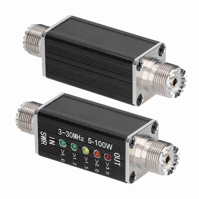 [AUSTRALIA] - LED SWR Meter, 3-30MHz Frequency Shortwave Standing Waves Indicator for Television Broadcasting 