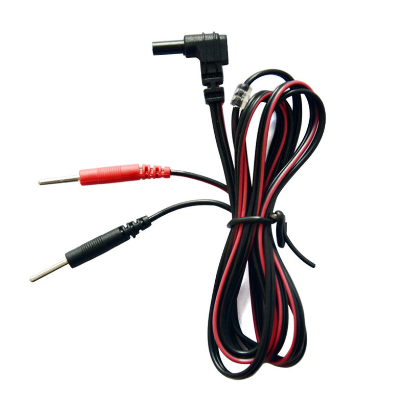 Tens Electrode Lead Wires Jack Plug Pin Connector, Electrode Units Cable Wires for TENS EMS Massage Devices, Replacement Leads for Electrotherapy Instruments, Pack of 2
