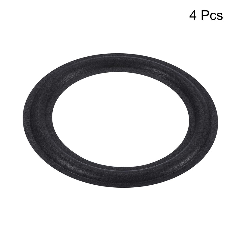 MECCANIXITY Rubber Speaker Foam Edge Surround Rings 5 Inch 87mm x 130mm Perforated Subwoofer Rings Replacement Parts for Speaker Repair or DIY Black 4 Pcs