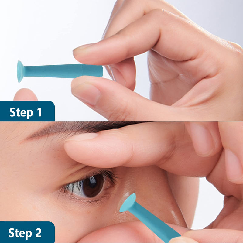 12 Pieces Hard Contact Lens Remover Tool for RGP and Scleral Lenses - Plunger Suction Cup Blue