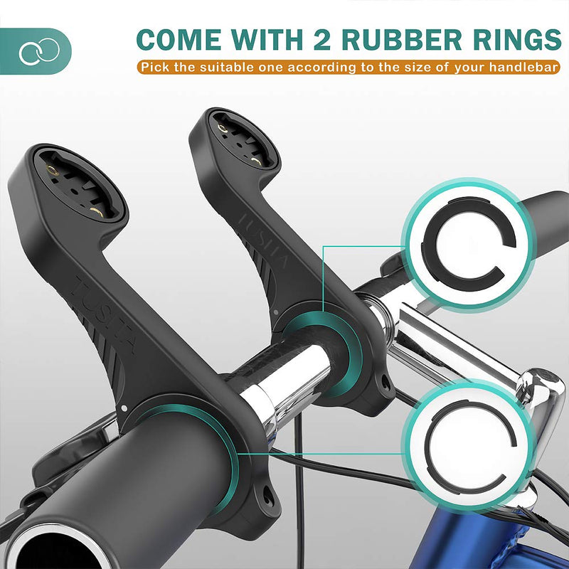 TUSITA Out Front Mount Compatible with Garmin Edge GPS Bike Computer, XOSS G/G+, iGPSPORT - Cycling Handlebar 25.4mm 31.8m