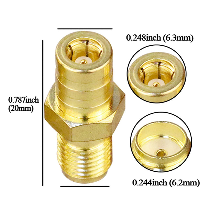 TUOLNK SMA to SMB Adapter SMB Female to SMA Female Coax Connector for Coaxial Cable Radio Antenna 2pcs SMA Female to SMB Female