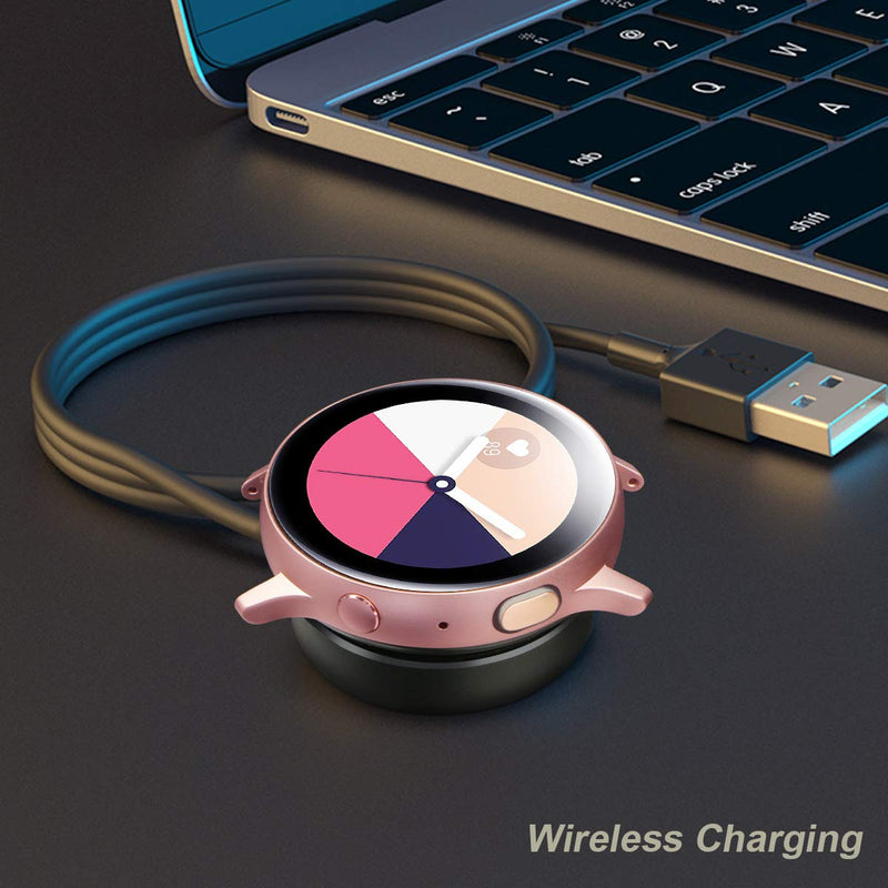 Compatible with Samsung Galaxy Watch 6/6 Classic/ 5/5 Pro/4/4 Classic/3/Active 2/Active,1-Pack Replacement USB Wireless Charging Cable Dock Stand for Galaxy Watch Accessories 1 PACK Charger