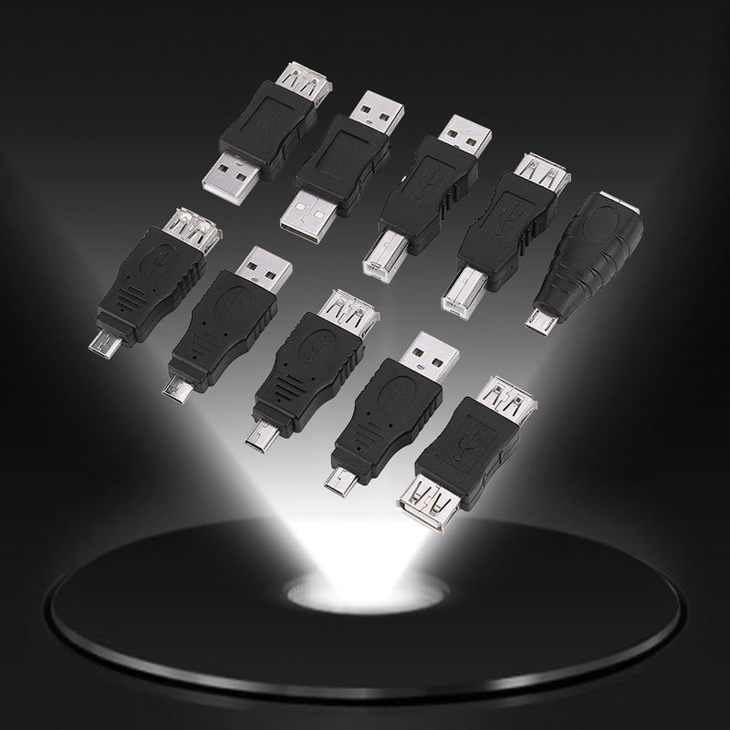 USB Adapter Kit, 40Pack Plug and Play Angled Mini Micro Type B Male Female Converters Connectors Type C Female to Micro USB Male Adapter for USB 2.0 Adapters