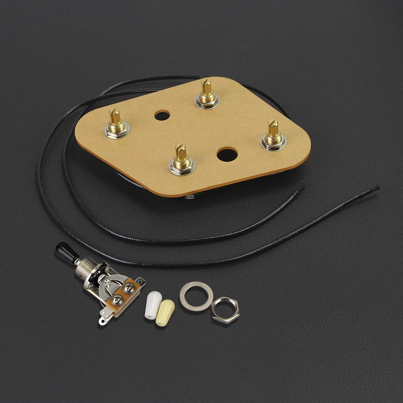 [AUSTRALIA] - FLEOR Pre-wired Guitar Circut Wiring Kit 2T2V 500K 473J 200V 0.047uF 3 Way Switch Circuit for Les Paul Guitar Part Version 1 for Les Paul Style 