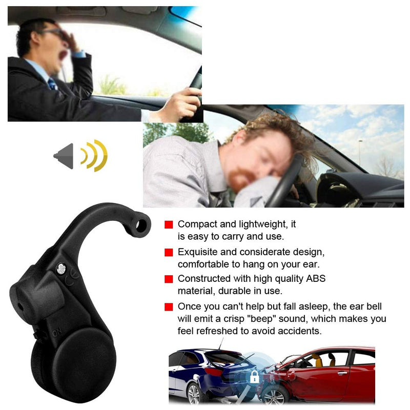 Driver Sleep Alarm, Driver Anti-Sleep Reminder Car Safe Driving Sleep Alarm Device Hanging On Right Ear(Black)