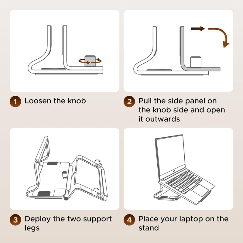 UGREEN 2-in-1 Laptop Stand for Desk, Horizental & Virtical Laptop Holder | Durable Aluminum Stand for Stability with Silicone Protection, Fits 13-16.2 inch Laptops and Tablets, Grey